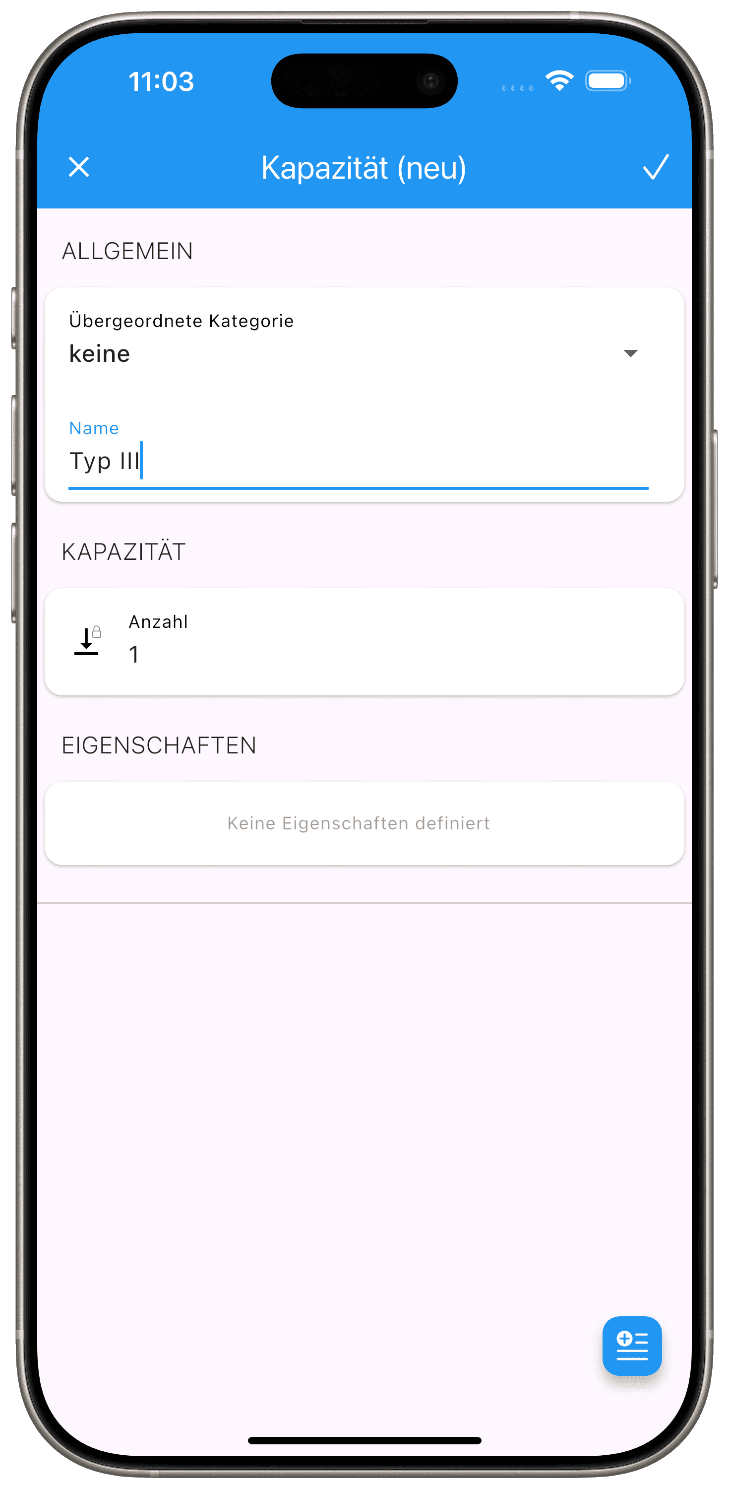Anlegen einer Kapazität